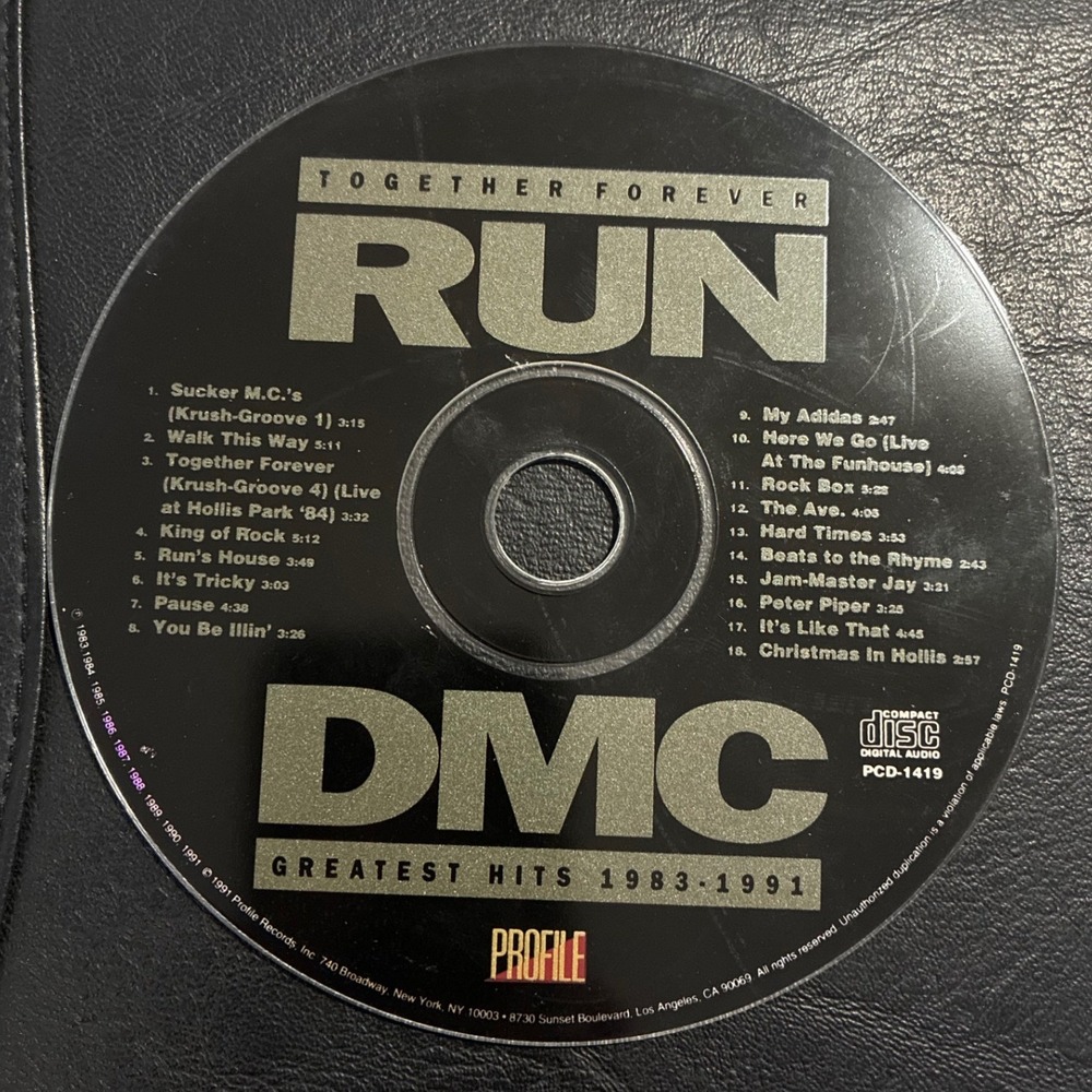 Run-DMC Together Forever Greatest Hits 1983-1991 CD Disc Only PCD-1419 Hip Hop